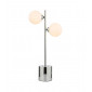 Lampe de table Spiral Chrome poli, verre opale|Lampes à poser|Luminaire Center