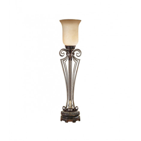 Lampe de table Corinthia Acier,Verre Ambré Bronze|Lampes à poser|Luminaire Center