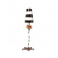 Lampe de table La Feuille d'or avec rayures noires et taupes|Lampes à poser|Luminaire Center
