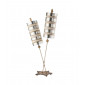 Lampe de table Nettle Crème, Feuille d'Argent|Lampes à poser|Luminaire Center
