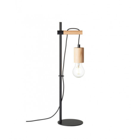 Lampe de table Sven Bois,Acier Noir mat, bois naturel|Lampes à poser|Luminaire Center