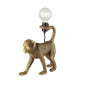 Lampe de table Capuchin Résine,acier Peinture dorée vintage et noir mat|Lampes à poser|Luminaire Center