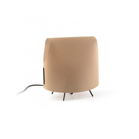 Lampe de table Luang Acier Noir, Chameau|Lampes à poser|Luminaire Center