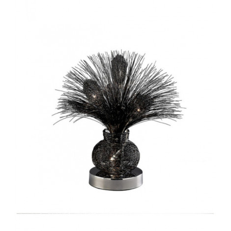 Lampe de table Lenore Noir, Chrome poli|Lampes à poser|Luminaire Center