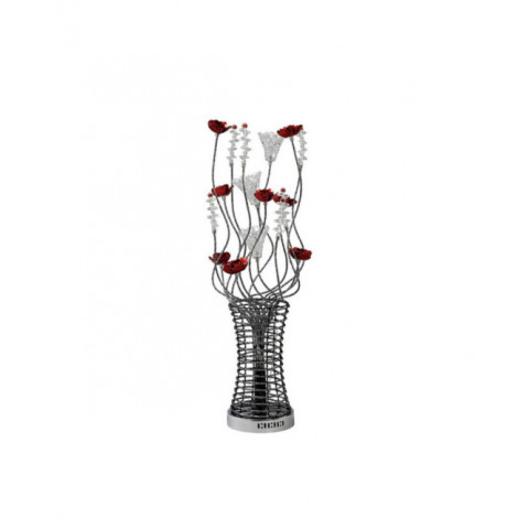 Lampe de table Rouge Chrome poli, noir|Lampes à poser|Luminaire Center