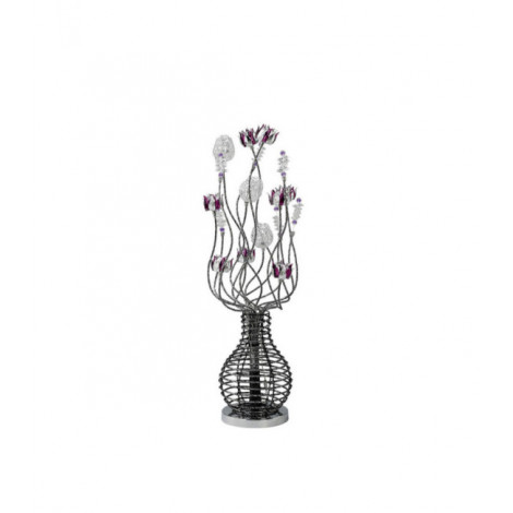Lampe de table Viola Violet, Chrome poli|Lampes à poser|Luminaire Center
