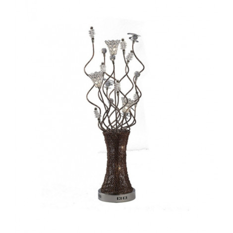 Lampe de table Kristal Chrome poli, café|Lampes à poser|Luminaire Center