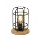 Lampe de table Vision Acier doux Bois, Noir Mat|Lampes à poser|Luminaire Center