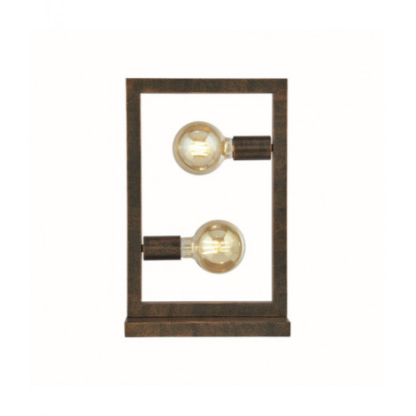 Lampe de table Oblong Acier doux Brun rustique|Lampes à poser|Luminaire Center