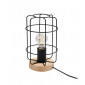 Lampe de table Gotto Acier,Bois Noir|Lampes à poser|Luminaire Center