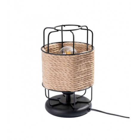 Lampe de table Gizur Acier,Corde Noir|Lampes à poser|Luminaire Center