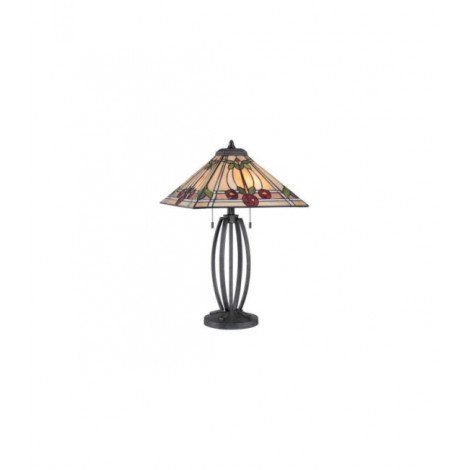 Lampe de table Ruby Noir, verre Tiffany|Lampes à poser|Luminaire Center
