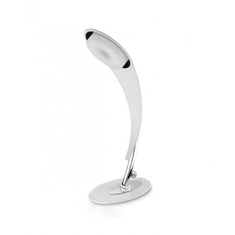 Lampe de table LED Tess Blanc mat, chrome poli|Lampes à poser|Luminaire Center
