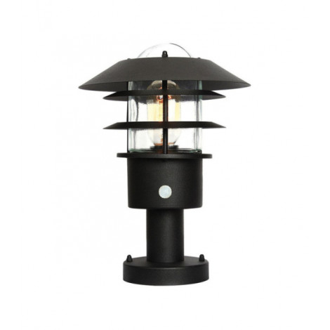 Lampe sur pied Helsingor Acier inoxydable,verre transparent Noir|Lampes à poser|Luminaire Center
