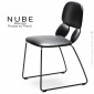 Chaise pour collectivité ou domestique NUBE, piétement luge acier peint, assise coque plastique souple couleur.|Chaise|100chaises