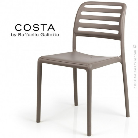 Chaise d'extérieur design COSTA, structure 4 pieds empilable, assise plastique couleur - Lot de 6 pièces.|Chaise|100chaises Chaise d'extérieur design COSTA, structure 4 pieds empilable, assise plastique couleur - Lot de 6 pièces.|Chaise|100chaises