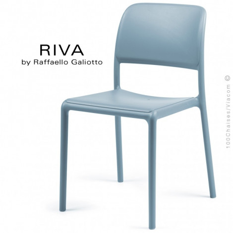 Chaise design pour terrasse RIVA, structure 4 pieds, assise plastique couleur - Lot de 6 pièces.|Chaise|100chaises Chaise design pour terrasse RIVA, structure 4 pieds, assise plastique couleur - Lot de 6 pièces.|Chaise|100chaises