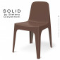 Chaise design SOLID, structure 4 pieds et assise plastique couleur pour extérieur avec coussin - Lot de 4 pièces.|Chaise|100chaises