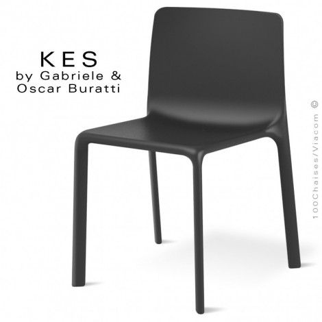 Chaise design KES, pour extérieur ou terrasse, structure et assise coque plastique couleur - Lot de 4 pièces.|Chaise|100chaises