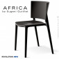 Chaise d'extérieur ou terrasse AFRICA, structure et assise plastique recyclé - Lot de 4 pièces.|Chaise|100chaises