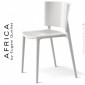 Chaise laquée d'extérieur ou terrasse AFRICA, structure et assise coque plastique brillante - Lot de 4 pièces.|Chaise|100chaises
