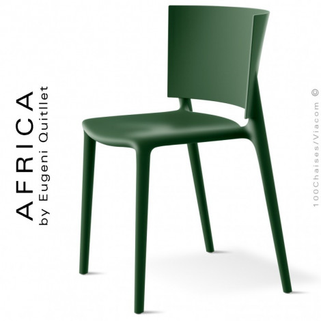 Chaise d'extérieur ou terrasse AFRICA, structure et assise coque plastique couleur - Lot de 4 pièces.|Chaise|100chaises