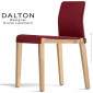 Chaise design DALTON, piétement bois de Frêne massif vernis, assise et dossier garnis de mousse, habillage tissu tissé.|Chaise|100chaises