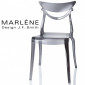 Chaise design MARLÈNE, structure plastique transparente polycarbonate brillant de couleur - Lot de 4 pièces.|Chaise|100chaises