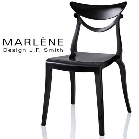 Chaise design MARLÈNE structure plastique nylon couleur opaque d'aspect brillant - Lot de 4 pièces.|Chaise|100chaises
