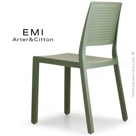 Chaise design EMI, pour extérieur, terrasse et jardin, CHR, structure plastique couleur, empilable.|Chaise|100chaises Chaise design EMI, pour extérieur, terrasse et jardin, CHR, structure plastique couleur, empilable.|Chaise|100chaises
