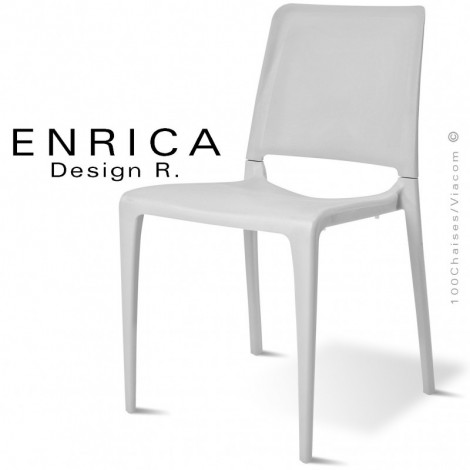 Chaise d'extérieur design ENRICA, pour café, hôtel, restaurant, structure 4 pieds plastique couleur.|Chaise|100chaises Chaise d'extérieur design ENRICA, pour café, hôtel, restaurant, structure 4 pieds plastique couleur.|Chaise|100chaises