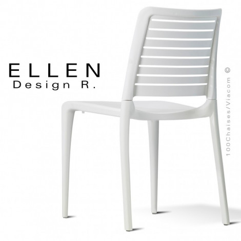 Chaise design ELLEN, structure et piétement plastique couleur, pour extérieur.|Chaise|100chaises