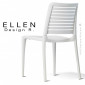 Chaise design ELLEN, structure et piétement plastique couleur, pour extérieur.|Chaise|100chaises