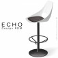 Tabouret de bar seventies ECHO, piétement colonne centrale peint ou chromé brillant, assise coque couleur avec coussin.|Tabouret|100chaises