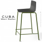 Tabouret de cuisine CUBA-ECO, assise coque plastique couleur, structure et piétement acier peint ou chromé - Lot de 4 pièces.|Tabouret|100chaises Tabouret de cuisine CUBA-ECO, assise coque plastique couleur, structure et piétement acier peint ou chromé - Lot de 4 pièces.|Tabouret|100chaises