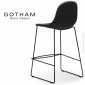 Tabouret confort de cuisine design GOTHAM-SLI-SG-65, piétement luge acier peint ou chromé, assise mousse, habillage tissu.|Tabouret|100chaises