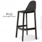 Tabouret de bar PIÙ, pour extérieur, terrasse et jardin, structure plastique couleur avec dossier et repose-pieds, empilable.|Tabouret|100chaises Tabouret de bar PIÙ, pour extérieur, terrasse et jardin, structure plastique couleur avec dossier et repose-pieds, empilable.|Tabouret|100chaises