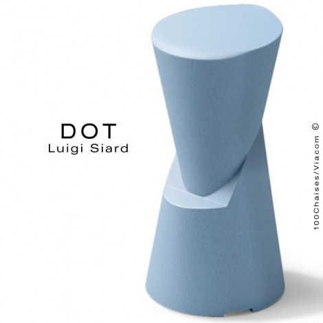 Tabouret de bar sculptural design DOT, structure plastique couleur avec repose pieds et poignée arrière de prise en main.|Tabouret|100chaises