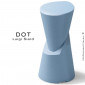 Tabouret de bar sculptural design DOT, structure plastique couleur avec repose pieds et poignée arrière de prise en main.|Tabouret|100chaises