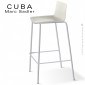 Tabouret de bar design CUBA, assise coque plastique couleur, piétement et structure acier peint ou chromé brillant.|Tabouret|100chaises
