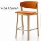 Tabouret design WOLFGANG, pour cuisine et îlot central, assise et dossier garnis, habillage tissu|Tabouret|100chaises Tabouret design WOLFGANG, pour cuisine et îlot central, assise et dossier garnis, habillage tissu|Tabouret|100chaises