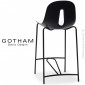 Tabouret de cuisine design GOTHAM-SG65, piétement 4 pieds en acier peint ou chromé, assise coque plastique couleur.|Tabouret|100chaises