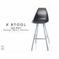 Tabouret de bar X-STOOL Spider 75 - piétement peint gris aluminium assise coque - Lot de 2 tabourets|Tabouret|100chaises Tabouret de bar X-STOOL Spider 75 - piétement peint gris aluminium assise coque - Lot de 2 tabourets|Tabouret|100chaises