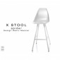 Tabouret de bar X-STOOL Spider 75 - piétement peint blanc assise coque - Lot de 2 pièces.|Tabouret|100chaises