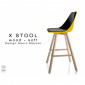 Tabouret de cuisine X-STOOL Wood Soft 69 - pied bois naturel, assise coque garnie habillage tissu - Lot de 2 pièces|Tabouret|100chaises Tabouret de cuisine X-STOOL Wood Soft 69 - pied bois naturel, assise coque garnie habillage tissu - Lot de 2 pièces|Tabouret|100chaises
