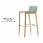 Lot de 6 tabourets design MOKA, assise et dossier garnis cuir, couvrant collé.|Tabouret|100chaises Lot de 6 tabourets design MOKA, assise et dossier garnis cuir, couvrant collé.|Tabouret|100chaises
