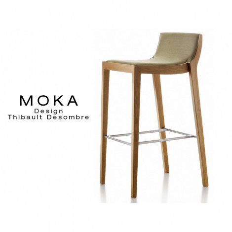 Lot de 6 tabourets design MOKA assise et dossier garnis, habillage tissu.|Tabouret|100chaises Lot de 6 tabourets design MOKA assise et dossier garnis, habillage tissu.|Tabouret|100chaises