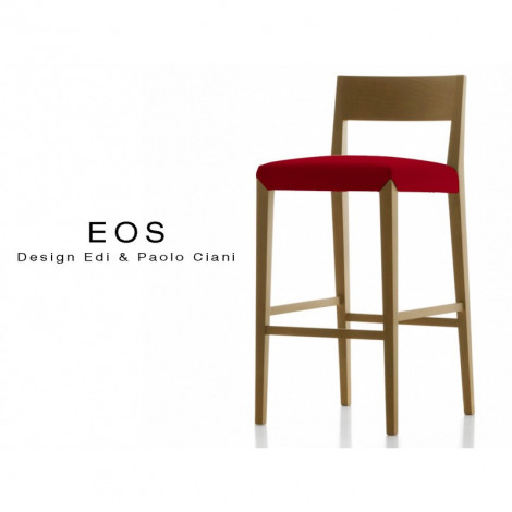 Tabouret design EOS, structure bois, assise garnie, habillage tissu - Lot de 6 pièces.|Tabouret|100chaises Tabouret design EOS, structure bois, assise garnie, habillage tissu - Lot de 6 pièces.|Tabouret|100chaises