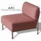 Salon d'extérieur ou module banquette multiple ARI, structure acier peint, assise et dossier coussin, habillage tissu recyclé.|Fauteuil / Chauffeuse|100chaises
