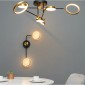 Plafonnier LED noir et doré bras entrecroisés - Tolani|Plafonnier|Kosilum